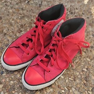 Converse Women's Bold Red Canvas Sneakers